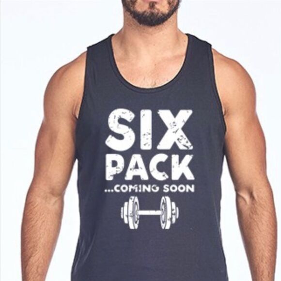 “Six Pack Coming Soon” Tank Top - Picture 1 of 2